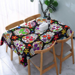 Halloweeni pealuu mustriga laudlina ristk&uuml;likukujuline laudlina piknikuriie tolmukindel pestav peolaudlina kate Nappe De Table 40x70cm15x27inch
