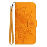 Funda S23 Ultra nahast klappkate Samsung Galaxy A04 A04s A14 A24 A34 A54 A03 A13 A23 A33 A53 A73 M14 5g &uuml;mbris Sunflower jaoks Samsung A14 sinine