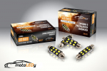 4 tk LED pirn SV8.5, C5W 12-24V CANBUS 41mm 220lm