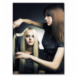 Juuksurisalong Dekoratiivmaaling Juuksurisalong Stiilimine Seinamaaling Plakat Kaasaegne juuksurisalong V&auml;rvimine Juuste Sein Art Decor HD2591 50x70cm no frame