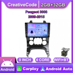 Peugeot 3008 2009-2015 jaoks koos nupu nupuga Android autoraadio multimeediumipleier Navigatsioon stereo GPS 2 Din Carplay 2+32GB 2+32GB,AT