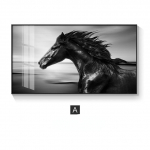 Moodne loomade must ja valge vahek&auml;ik unikaalne galopp hobused l&otilde;uend maalimine plakatid ja v&auml;ljatr&uuml;kid seinakunsti pilt Kodukaunistus ilma raamita 20cm&times;40cm NoFrame