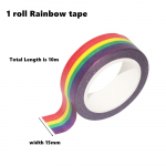 1 tk Rainbow Color Washi teibi komplekt 15mm*10m Kleepuv p&otilde;hikaunistusteib Kleebised kingitusalbumi p&auml;evikule