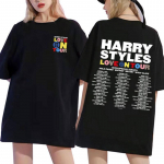 Love on Tour 2023 T-s&auml;rk Harajuku Vintage &uuml;lisuur T-s&auml;rk Mehed Naiste Suvine vabaaja puuvillane l&uuml;hikeste varrukatega T-s&auml;rgid T&auml;navar&otilde;ivad XS