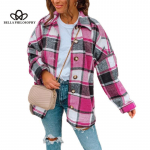 Interneti-kuulsused, s&uuml;gis t&auml;nava temperament, pikad varrukad, rev&auml;&auml;rid, lahtised naiste ruuduline s&auml;rk Midi-mantel S punane