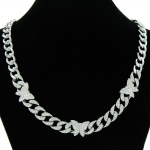 Meeste isikup&auml;ra lapiline teemant liblikas Kuuba kett Kaelakee Lahe Hipster Choker rangluukett