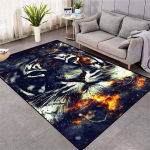 Moodne tiigrimustriga vaip p&otilde;randal 3D loomade prinditud suur vaip elutuba pehme vannitoamatt Absorb libisemisvastane 40x120cm