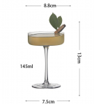 145 ml l&auml;bipaistev Martini klaasist kokteilitass Jaapani stiilis klassikaline baarikristallklaasist tass lamedap&otilde;hjaline Margaret Goblet Dropshipping 1 Pcs 145ml