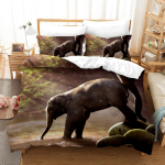Elevanditeemaline tr&uuml;kitud tekikate, kodukaunistus, udusulgede kate, magamistoa voodipesu, tekikate, padjap&uuml;&uuml;ri lina/kaheinimesevoodi, t&auml;issuuruses Baby 100x135cm