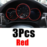 H&otilde;bedane Punane ABS Auto Esipaneeli Dekoratsioon Raam Kellar&otilde;ngas Konsooli Liistud Porsche Cayenne Panamera Cayman Macan 718 jaoks Dashboard Ring 2