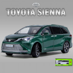 1:24 skaalaga Toyota Sienna MPV sulamist survevalu ja m&auml;ngus&otilde;idukid, metallist m&auml;nguautomudel heli ja valgusega kollektsiooni laste m&auml;nguasi 1/24-21.5x10.7x7.5cm roheline