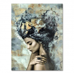 Loominguline abstraktne moodne kunst Naine portree akvarellmaal Kodukaunistus L&otilde;uendimaal Seinakunst Pilt Taust Seinakaunistus 20x30cm