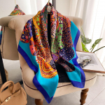 Kvaliteetsed luksuslikud siidist sallid peapael Sallid kaelasall naistele kett siidist sall naiste dekoratiivne sall 110-110cm