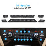 11/12/14tk armatuurlaua kliimaseade AC nupu k&uuml;tteseadme l&uuml;liti kate BMW 5 6 7 seeria X5 X6 F10 F18 F06 F12 F01 F02 F15 jaoks D2 14pcs set