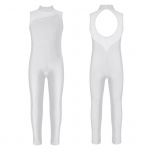 T&uuml;drukute One Piece Dance Unitard Team Basic trikoo, varrukateta v&otilde;imlemiskost&uuml;&uuml;mid 13-14 Years valge