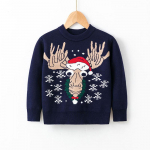 S&uuml;gis- ja talvine laste multifilm j&otilde;ulukampsun, poiste moodne pullover kudum 100 punane