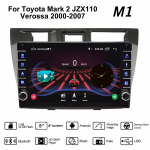 2 Din Androidi autoraadio multimeediumivideopleier Toyota Mark 2 JZX110 Verossa 2000-2007 jaoks koos nupunupuga WiFi 1+16GB 1+16GB
