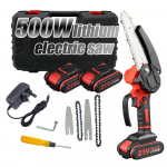 Mini kettsaag 4-tolline 6-tolline Kaasaskantav kettsaag turvalukuga 2 ketti 21V laetav aku EU