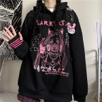 Naiste dressipluusid Kawaii Naljakad multifilmid Hoodies Ullzang Armas Anime Oversize Hoodie Harajuku tr&uuml;kiga Topid punk Pullover Riided S must
