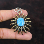 Smithsoniidi ripats 925 Sterlingh&otilde;be Ripats V&auml;&auml;riskivi K&auml;sitsi valmistatud Ehted 18K Kullaga kaetud Ripats Kingitus Naisele Puuriga Ehted H&auml;mmastav Ripats