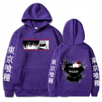 Anime Tokyo Ghoul kapuutsid Ken Kaneki Graafilise tr&uuml;kiga dressipluusid Meeste vabaaja hip-hop t&auml;navar&otilde;ivad paarile pulloverid lahtine kapuuts 5XL