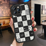 Slim Cartoon Cute Bears Nahast tagakorpus PU-nahast telefoni&uuml;mbris Vivo Y75S 5G must