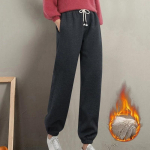 Mood naiste talvesoojad pikad p&uuml;ksid fliis paksud s&auml;&auml;rised soliidsed pluss suuruses elastsed paelad vabaaja dressip&uuml;ksid haaremi p&uuml;ksid vabaaja p&uuml;ksid XXXL must