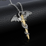 Helendav Vintage Dragon Sword ripats kaelakee ripats kaelakee ehted helendavad pimedas kuld