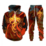 Phoenix Tattoo 3D k&otilde;ikjal tr&uuml;kitud kapuutsiga dressid Meeste dressid pikkade varrukatega dressipluusid dressip&uuml;ksid meeste t&auml;navar&otilde;ivaste komplektid L