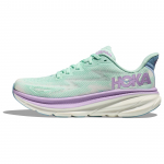 HOKA Clifton 9 laiad p&auml;ikesevalgusega ookeani lilla udu naiste tossud, rohelised 1132211-SOLM 37
