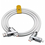T&uuml;&uuml;p C-t&uuml;&uuml;pi kaabel 2-in-2 66W Pd kiirlaadimine USB C-USb C-iPhone Sobib iPhone'ile iPad Huawei Xiaomi Samsung Redmi 1M valge