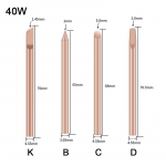 4 tk v&auml;lise kuumutusega jootekolvi otsik BCDK puhtast vasest jootepea 30 W 40 W 60 W asendusotsiku keevitaja remondit&ouml;&ouml;riistad