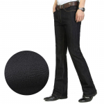 Talvised meeste pluss sametist suured laienevad teksad, saapal&otilde;ikeline jalg, l&otilde;tvunud, k&otilde;rge v&ouml;&ouml;kohaga meeste disainer klassikalise teksap&uuml;ksid 27 must