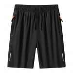 Ice Silk kiiresti kuivavad l&uuml;hikesed p&uuml;ksid meeste suveks Lihtsad lahtised &uuml;lisuured sportlikud elastsed l&uuml;hikesed p&uuml;ksid Capris M must