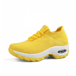 Naiste k&otilde;ndimisjalatsid, n&ouml;&ouml;riga tossud, v&otilde;rgust &otilde;hkpadjaga platvorm vabaaja jooksujalatsid Hingavad treeningjalatsid Kerged j&otilde;usaalitossud 36 kollane