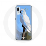 Coque pour Samsung Galaxy A20e Cacato&egrave;s Perroquets blanc Oiseaux