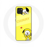 Coque pour Samsung Galaxy A03 BTS Bangtan BT21 Chimmy Jimin Fond Jaune
