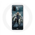 &Uuml;mbris Samsung Galaxy S20 Vikings Series 6. hooaja jaoks Ragnar Lothbroki logo V M&otilde;&otilde;k, hall h&auml;gune taust