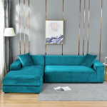 Velvet diivani kate nurgadiivani katted elutoa jaoks elastsed spandexi katted diivanikate Stretch diivani kate 1seater-90-140cm t&uuml;rkiissinine v&auml;rv