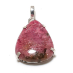 Natural Rhodonite Gemstone Handmade 925 Sterling Silver Pendant 1.77 r8h85
