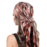 Naiste satiin ruudukujuline siiditaoline juuksesall, &uuml;mbritsev pear&auml;t magamiseks 90 cm siidist kandiline sall, lilleline turban sall One Size