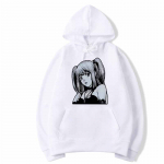 Anime Hoodie meestele Spordis&auml;rk pikkade varrukatega Moodsad s&ouml;rkimispluusid Talvefliisist kapuutsid XS valge