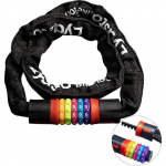 Lydsto jalgrattaketi lukk, 5-kohalise kombinatsiooniga jalgrattalukk, v&otilde;tmeta raskeveokite vargusvastased t&otilde;ukeratta lukud jalgratta, mootorratta, t&otilde;ukeratta jaoks, hall must