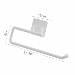 1 tk reguleeritav tualettpaberi hoidik isekleepuv k&ouml;&ouml;gi tualettpaberirulli hoidik paberr&auml;tikute plastikust riiul L valge