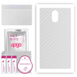 apgo Protective Skin Sticker for the back compatible with Doogee Mix Lite, Wrap Film, Foil, Vinyl - Pattern Transparent Carbon