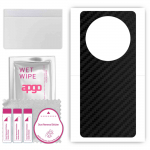 apgo Protective Skin Sticker for the back compatible with Honor X9a, Wrap Film, Foil, Vinyl - Pattern Carbon Black