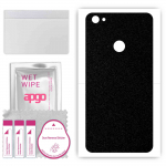 apgo Protective Skin Sticker for the back compatible with Xiaomi Redmi Note 5A , Wrap Film, Foil, Vinyl - Pattern Matte Black
