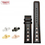 Ehtsast nahast k&auml;ev&otilde;ru Tissot Sports Racing Series PRS516 T91 1853 jaoks, pealmine kiht lehmanahk, kellarihm 20mm Chopini kellarihma jaoks black buckle