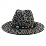 Leoparditr&uuml;kiga Fedora M&uuml;ts Unisex Lai &Auml;&auml;r Jazz Topeltm&uuml;ts S&uuml;gis Talv Klassikaline Elegantne Panama M&uuml;ts H&auml;rrasmehe P&auml;ikesem&uuml;ts Hulgim&uuml;&uuml;k