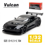 1/32 skaalaga Martin Vulcani sportautode survevalu metallisulamist mudel heli ja valgusega, tagasit&otilde;mmatav autom&auml;nguasja kingitus 1/32-Size:15*6.5*3.7cm must